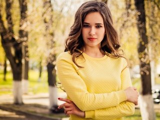 Обои девушка, настроение, портрет, взгляд, модель, волосы, лицо, girl, mood, portrait, look, model, hair, face разрешение 5456x3579 Загрузить