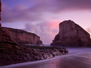 Обои скалы, камни, берег, пейзаж, море, грот, rocks, stones, shore, landscape, sea, the grotto разрешение 2560x1600 Загрузить