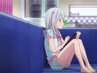 Обои девушка, взгляд, волосы, лицо, sit, аниме девочка, izumi sagiri, cute anime, girl, look, hair, face, anime girl разрешение 3072x1728 Загрузить