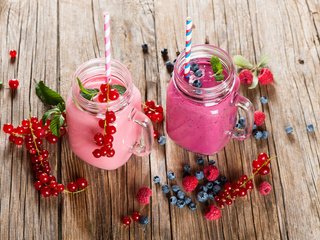 Обои малина, ягоды, черника, банки, смородина, смузи, raspberry, berries, blueberries, banks, currants, smoothies разрешение 7096x4768 Загрузить