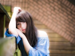 Обои девушка, взгляд, волосы, лицо, азиатка, боке, girl, look, hair, face, asian, bokeh разрешение 2048x1366 Загрузить