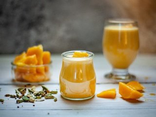 Обои напиток, тыква, семечки, сок, манго, смузи, drink, pumpkin, seeds, juice, mango, smoothies разрешение 3000x2143 Загрузить