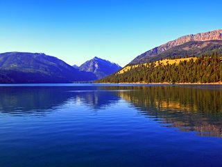 Обои озеро, горы, lake, mountains разрешение 4752x2840 Загрузить