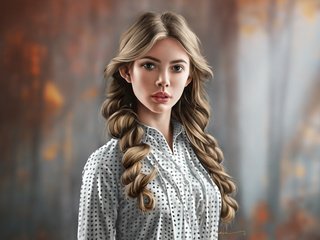 Обои арт, jinsung lim, by jinsung lim, стиль, braided hair, девушка, взгляд, красавица, лицо, локоны, красивая, art, style, girl, look, beauty, face, curls, beautiful разрешение 2112x1188 Загрузить