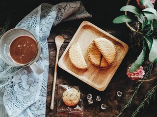 Обои напиток, кофе, чашка, печенье, натюрморт, drink, coffee, cup, cookies, still life разрешение 3840x2400 Загрузить