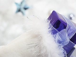 Обои размытость, перья, лента, подарок, праздник, blur, feathers, tape, gift, holiday разрешение 1920x1080 Загрузить