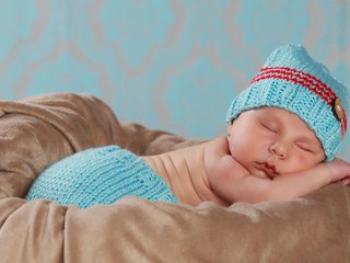 Обои сон, ребенок, малыш, младенец, шапочка, sleep, child, baby, cap разрешение 5472x3648 Загрузить