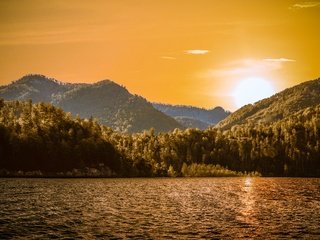 Обои вода, озеро, природа, рассвет, гора, water, lake, nature, dawn, mountain разрешение 7680x4320 Загрузить