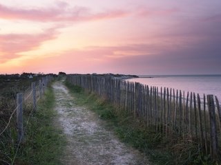 Обои берег, закат, shore, sunset разрешение 2048x1280 Загрузить