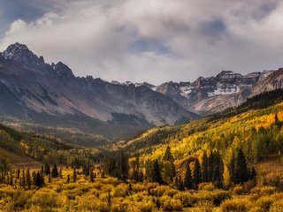 Обои горы, лес, mountains, forest разрешение 3840x2160 Загрузить