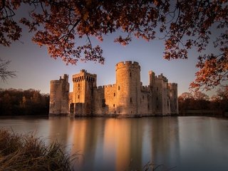 Обои замок бодиам, bodiam castle разрешение 2020x1275 Загрузить