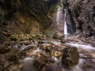 Обои река, горы, природа, водопад, river, mountains, nature, waterfall разрешение 7802x5204 Загрузить