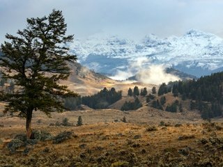 Обои горы, природа, осень, mountains, nature, autumn разрешение 3840x2160 Загрузить