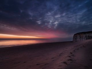 Обои природа, берег, закат, море, англия, nature, shore, sunset, sea, england разрешение 2048x1145 Загрузить