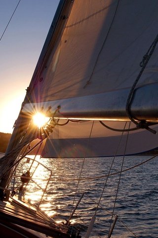 Обои закат, море, путь, яхта, sunset, sea, the way, yacht разрешение 1920x1200 Загрузить