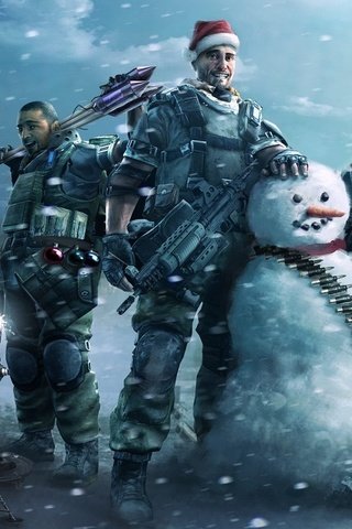 Обои зима, радость, снеговик, killzone 2, мужики, winter, joy, snowman, men разрешение 1920x1080 Загрузить