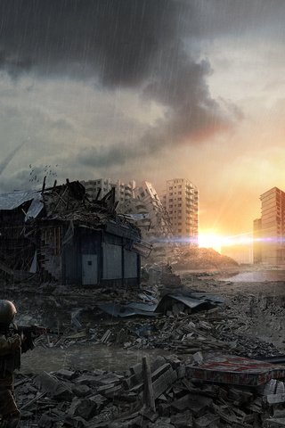 Обои развалины, война, город, the ruins, war, the city разрешение 1920x1080 Загрузить