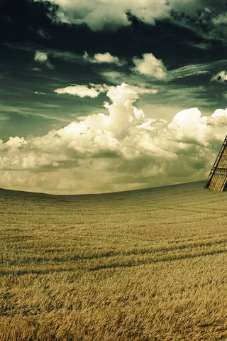 Обои небо, поле, башня, шар, the sky, field, tower, ball разрешение 2560x1600 Загрузить