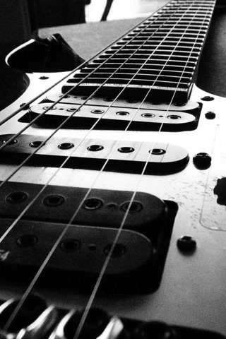 Обои чёрно-белое, струны, черная, электрогитара, звукосниматели, black and white, strings, black, electric guitar, pickups разрешение 1920x1080 Загрузить