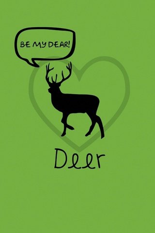 Обои зелёный, олень, любовь, игра слов, green, deer, love, word game разрешение 1920x1536 Загрузить