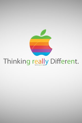 Обои thinking really different, greener apple, эппл, apple разрешение 1920x1200 Загрузить