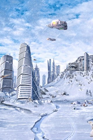 Обои город, лёд, конец света, the city, ice, the end of the world разрешение 1920x1200 Загрузить