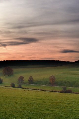 Обои небо, облака, холмы, поле, the sky, clouds, hills, field разрешение 1920x1200 Загрузить