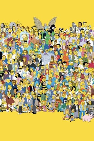 Обои симпсоны, simpsons, персонажи, всё, the simpsons, characters, all разрешение 1920x1200 Загрузить