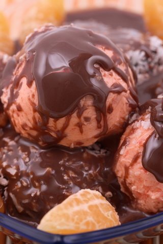 Обои мороженое, еда, апельсин, шоколад, сладкое, мороженное, десерт, ice cream, food, orange, chocolate, sweet, dessert разрешение 1920x1200 Загрузить