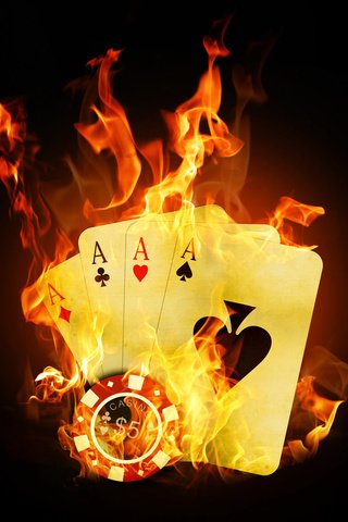 Обои пламя, казино, покер, карты, огонь, тузы, flame, casino, poker, card, fire, aces разрешение 1920x1200 Загрузить