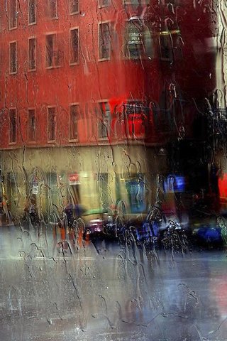 Обои город, улица, дождь, стекло, the city, street, rain, glass разрешение 1920x1200 Загрузить