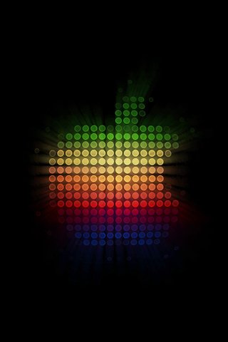 Обои свечение, минимализм, черный фон, лого, эппл, glow, minimalism, black background, logo, apple разрешение 2560x1600 Загрузить