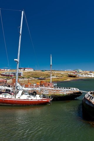 Обои небо, берег, лодки, the sky, shore, boats разрешение 1920x1200 Загрузить