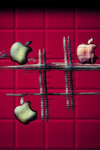 Обои яблоко, клетка, aplle, крестики, нолики, apple, cell, tic, toe разрешение 1920x1200 Загрузить