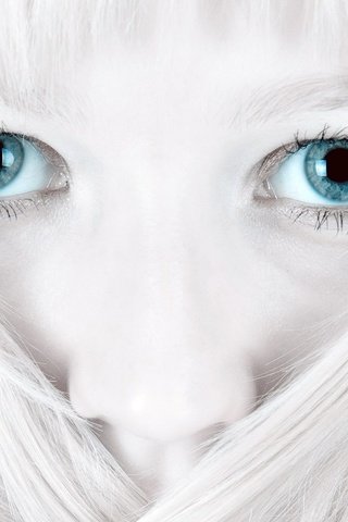 Обои глаза, белый, волосы, eyes, white, hair разрешение 1920x1200 Загрузить