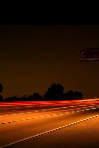 Обои дорога, ночь, огни, шоссе, road, night, lights, highway разрешение 1920x1440 Загрузить