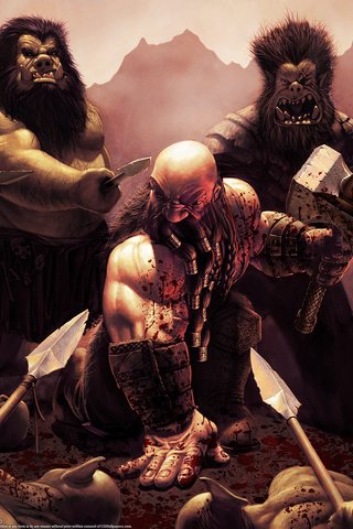 Обои кровь, битва, молот, steve argyle, cg wallpapers, dwarf barbarian, дварф, окружение, blood, battle, hammer, dwarf, environment разрешение 1920x1200 Загрузить