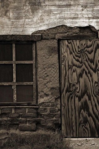 Обои дверь, разное, окно, старый дом, ветхая стена, retro wallpapers, the door, different, window, old house, the old wall разрешение 1920x1080 Загрузить