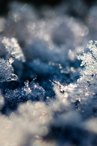 Обои снег, обои, зима, макро, снежинки, фото, фон, snow, wallpaper, winter, macro, snowflakes, photo, background разрешение 2560x1600 Загрузить