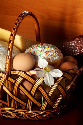 Обои цветы, корзина, пасха, кулич, flowers, basket, easter, cake разрешение 3964x2684 Загрузить