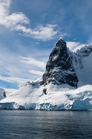 Обои вода, скалы, снег, лёд, water, rocks, snow, ice разрешение 5256x3312 Загрузить