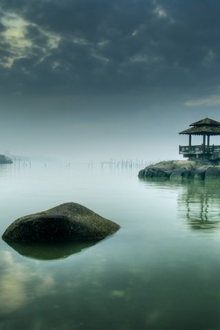 Обои вечер, причал, залив, the evening, pier, bay разрешение 1920x1280 Загрузить