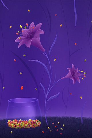 Обои цветы, рисунок, конфеты, фиолетовый, лилии, яркий, flowers, figure, candy, purple, lily, bright разрешение 1920x1200 Загрузить