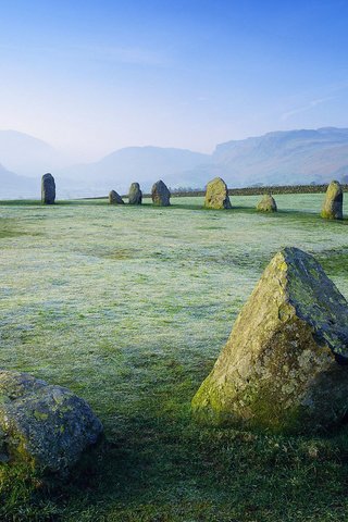 Обои горы, камни, поляна, кромлех, mountains, stones, glade, the cromlech разрешение 1920x1200 Загрузить