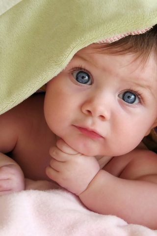 Обои ребенок, малыш, лапочка, постель, child, baby, friendly, bed разрешение 2560x1600 Загрузить