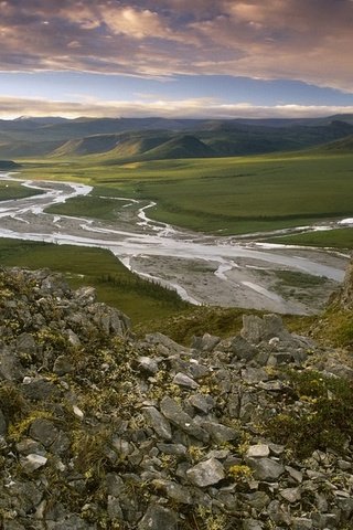 Обои скалы, канада, юкон, национальный парк клуэйн, kluane national park, muskeg creek tors, rocks, canada, yukon разрешение 1920x1080 Загрузить