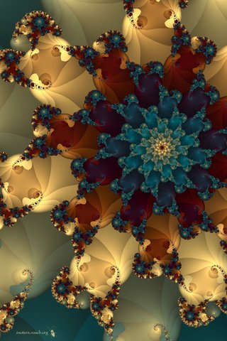 Обои абстракция, цветок, узор, фрактал, abstraction, flower, pattern, fractal разрешение 2560x1600 Загрузить