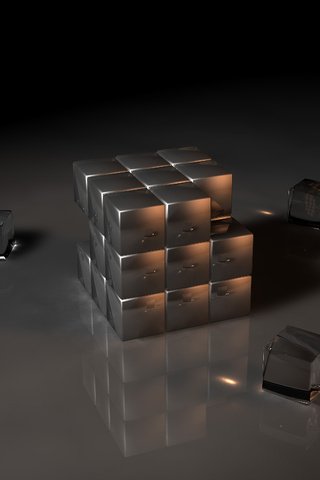 Обои графика, кубики, квадраты, стекло, 3д, кубик рубика, 3d art, graphics, cubes, squares, glass, 3d, rubik's cube разрешение 2560x1600 Загрузить