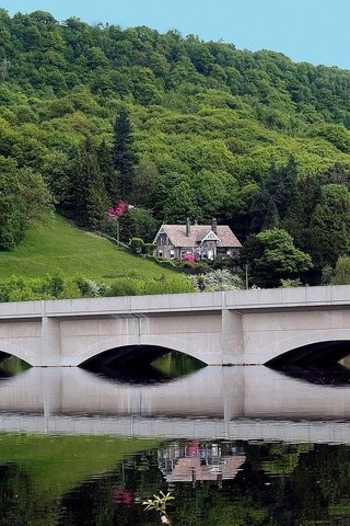 Обои деревья, река, мост, англия, европа, виадук, дербишир, арочный мост, trees, river, bridge, england, europe, viaduct, derbyshire разрешение 1920x1200 Загрузить