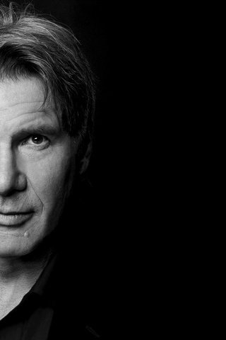 Обои чёрно-белое, актёр, harrison ford, харрисон форд, black and white, actor разрешение 1920x1200 Загрузить